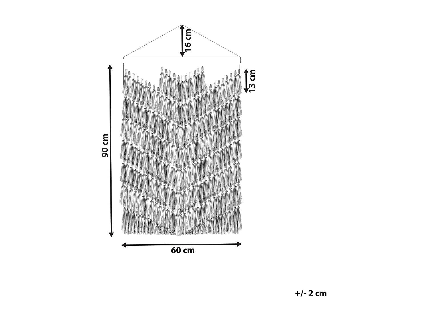 Stoffen wanddecoratie KOTRA Katoen 106 cm Beige