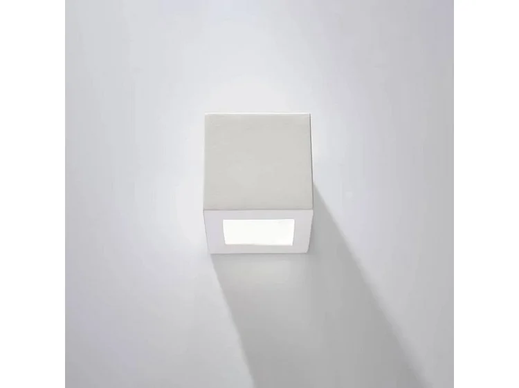Sollux Applique murale à 1 ampoule en céramique blanche, E27