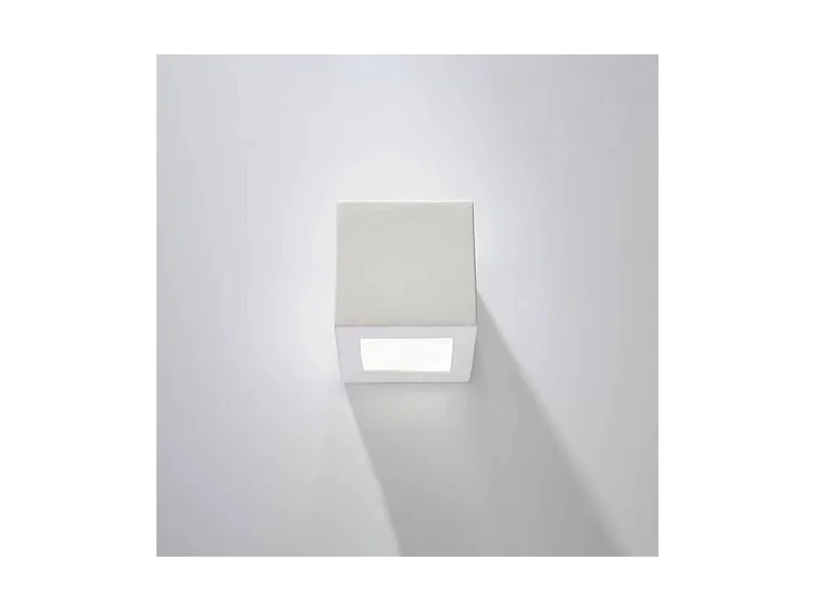 Sollux Applique murale à 1 ampoule en céramique blanche, E27