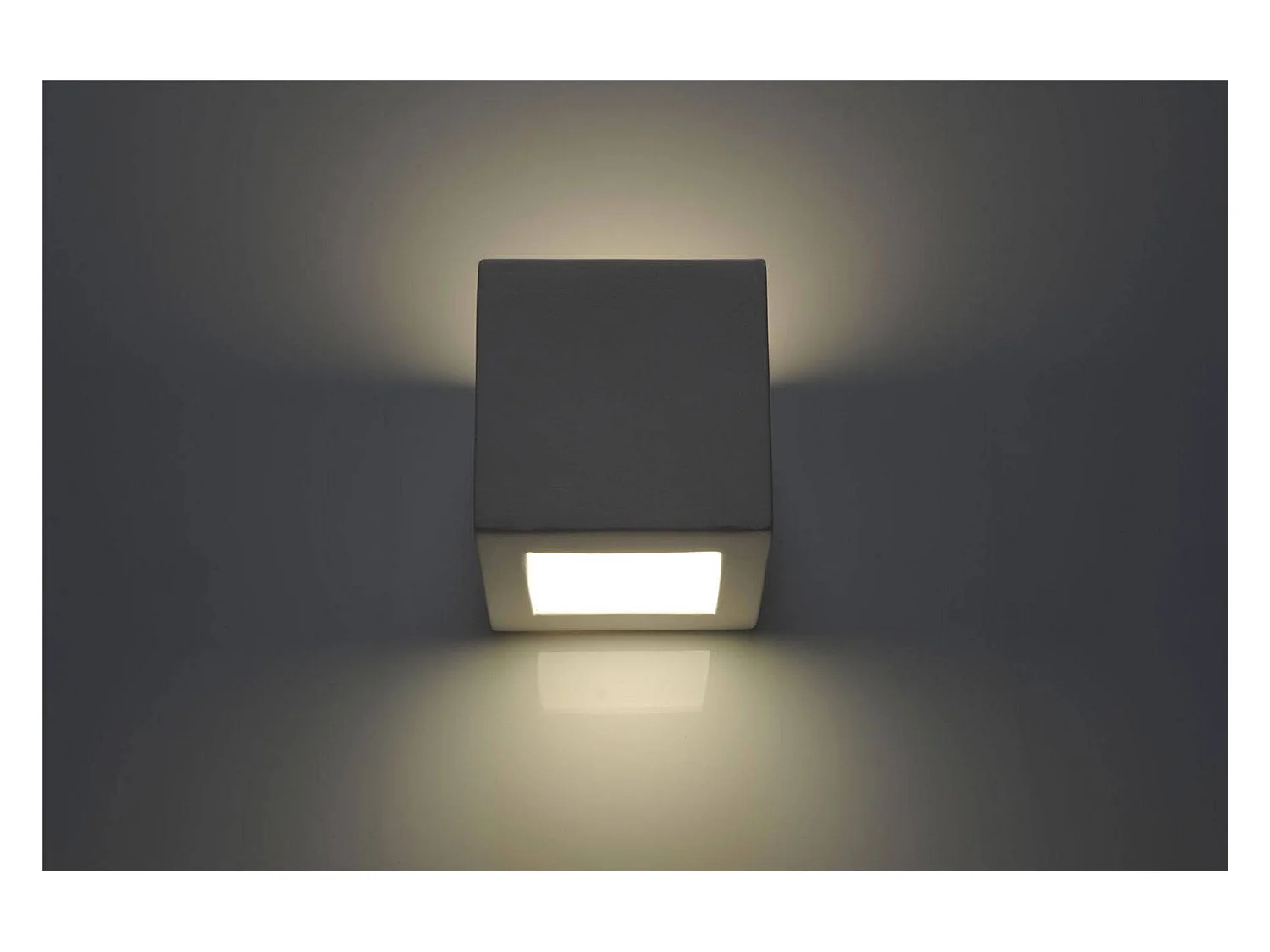 Sollux Applique murale à 1 ampoule en céramique blanche, E27