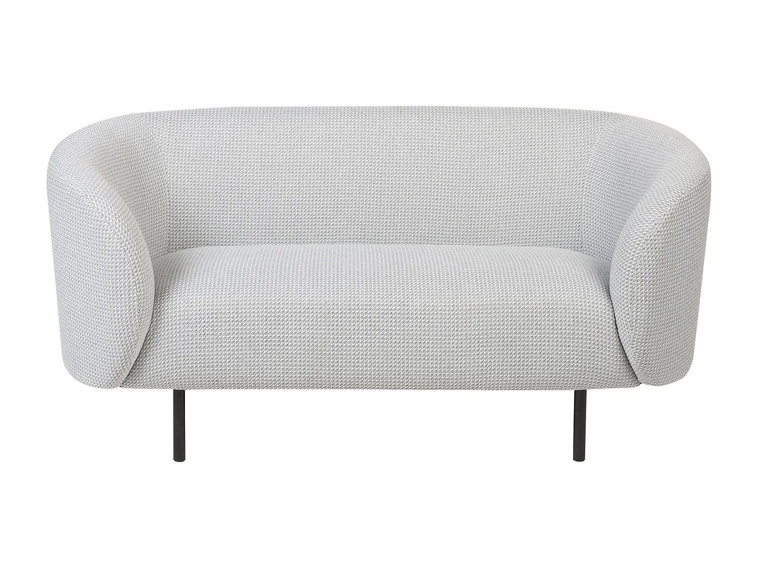 Bank LOEN Stof Zwart/wit 2-zitter