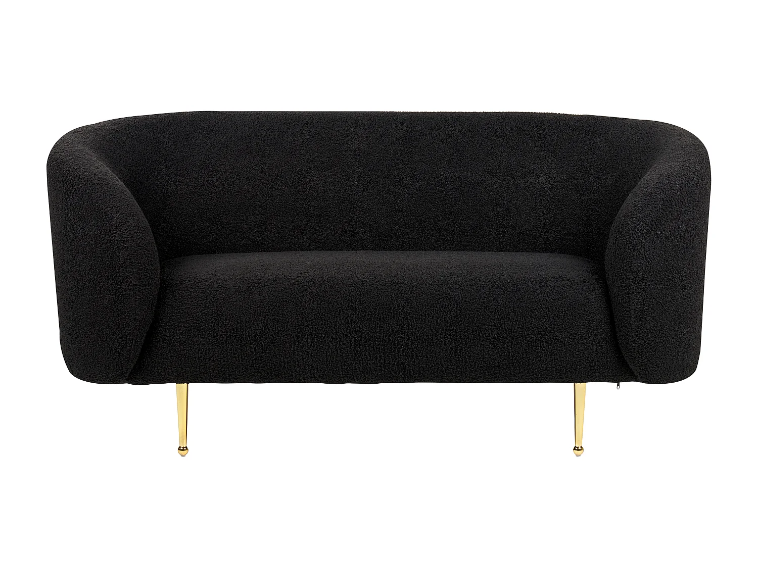 Sofá LOEN Bouclé Preto 2 lugares