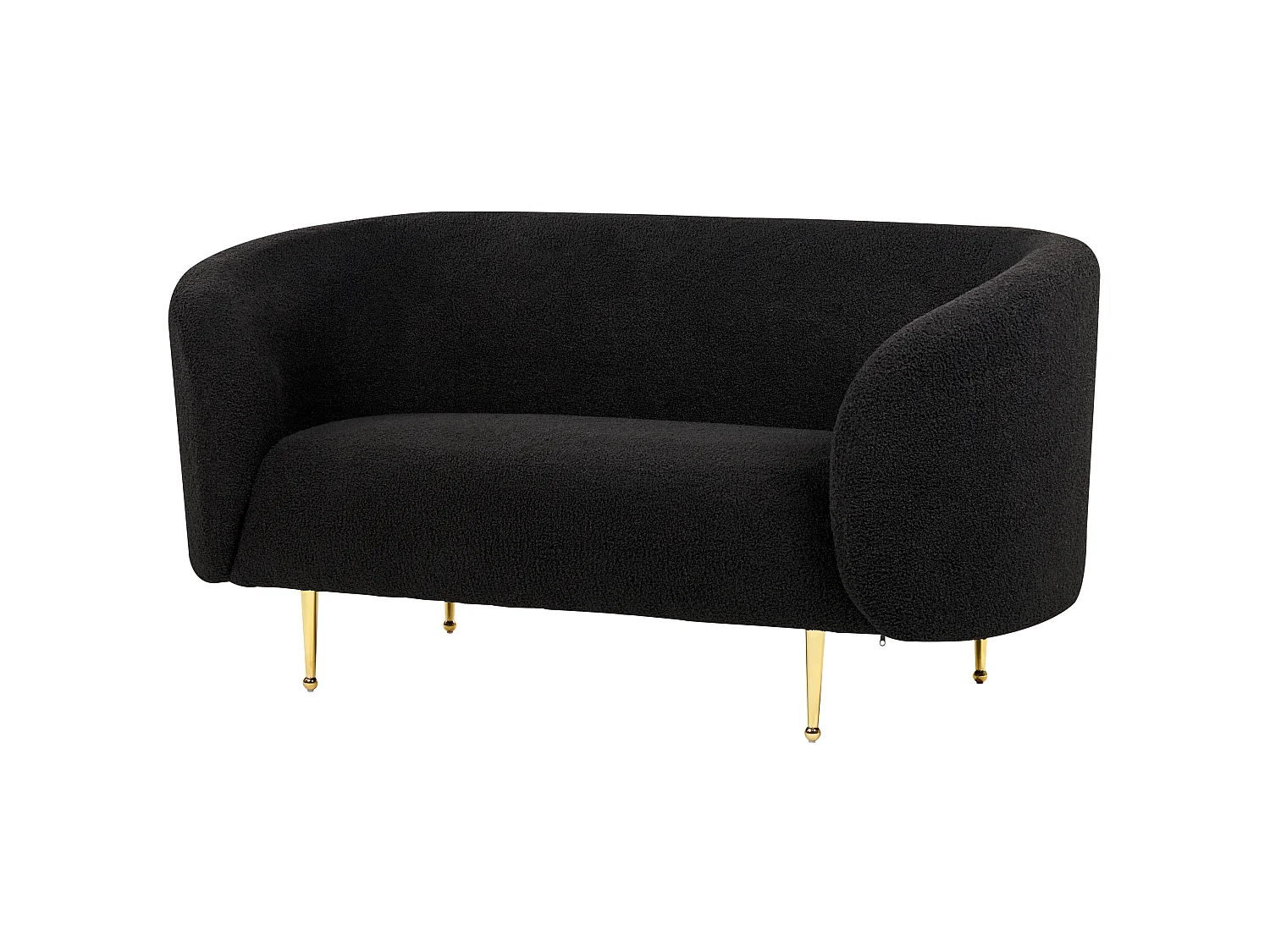 Sofa LOEN Bouclé Schwarz 2-Sitzer