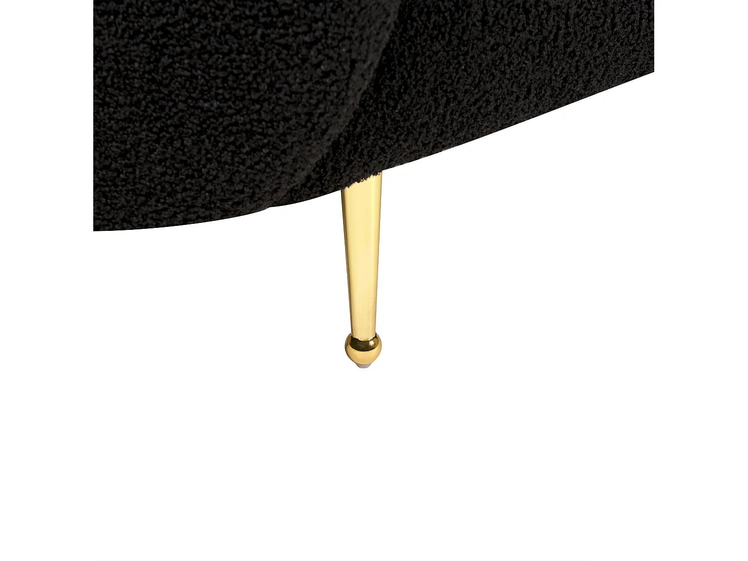 Sofa LOEN Bouclé Schwarz 2-Sitzer