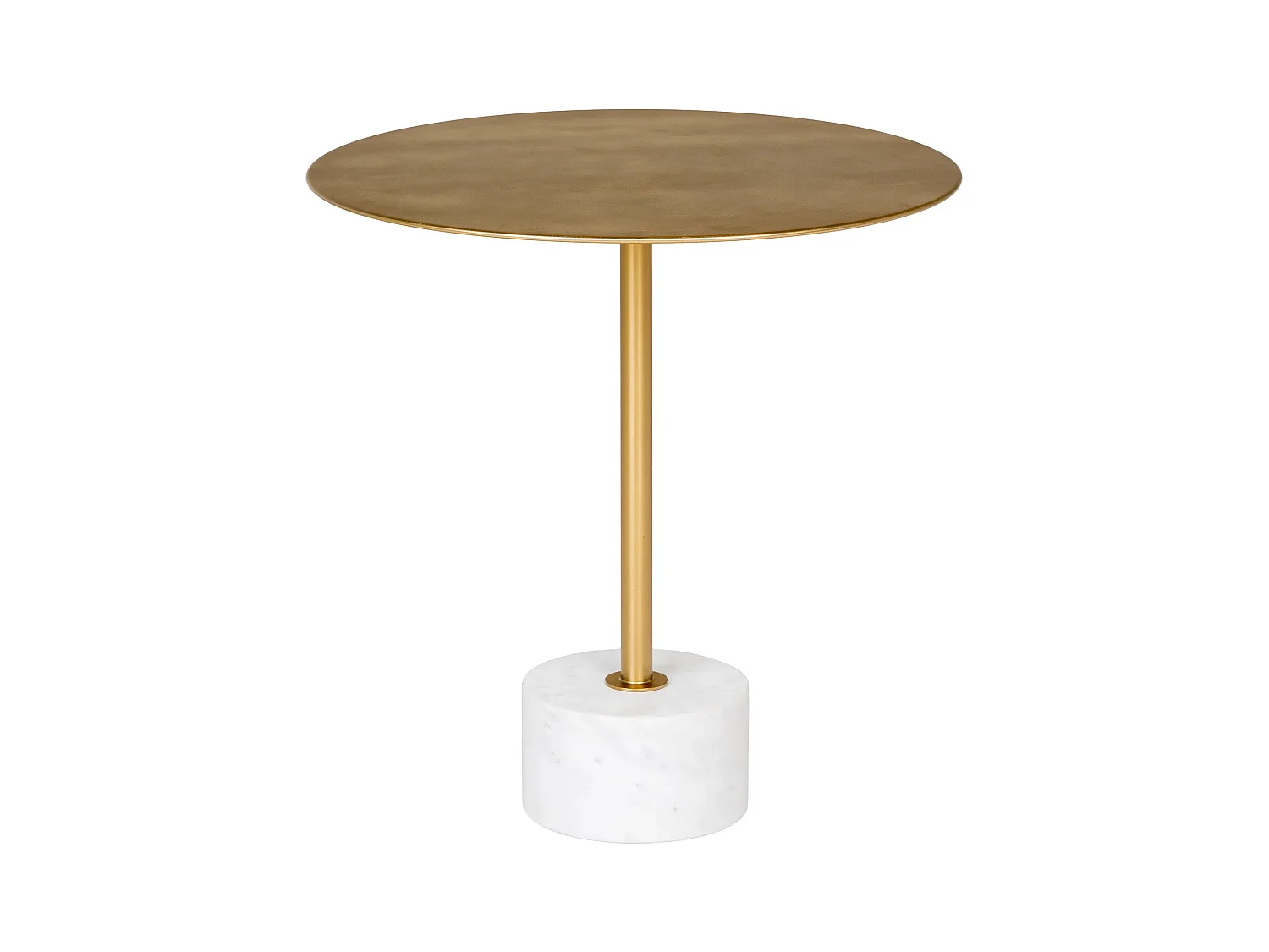 Table d'appoint en laiton et marbre LECCO Ø 51cm