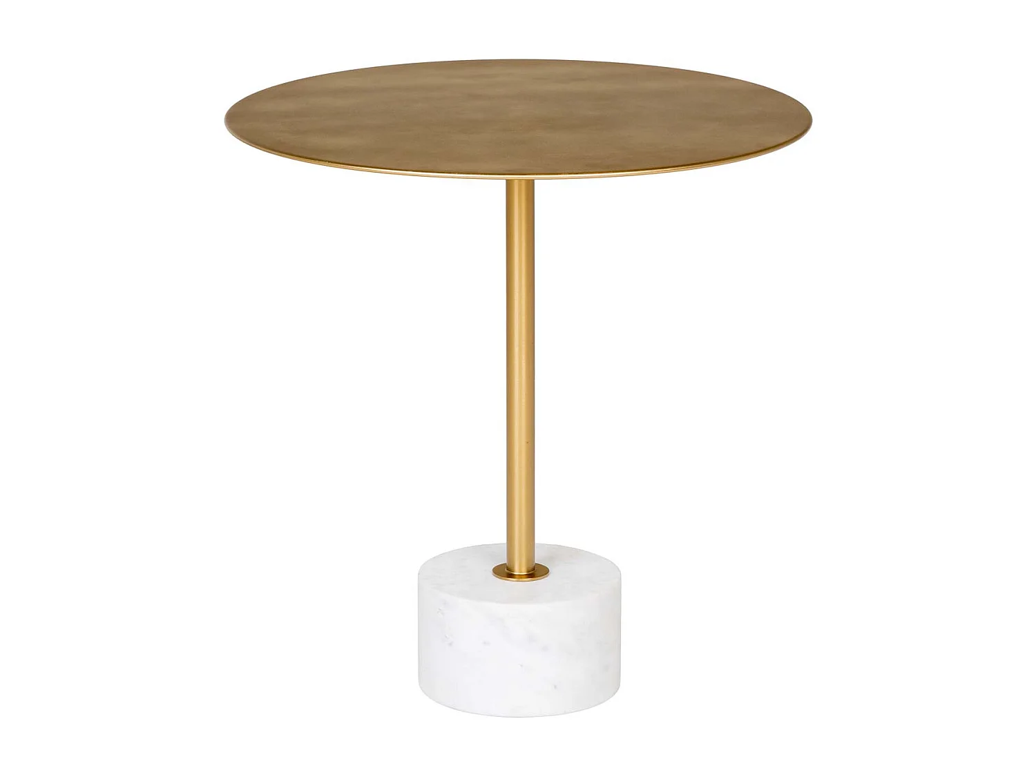 LECCO bijzettafel van messing en marmer Ø 51cm