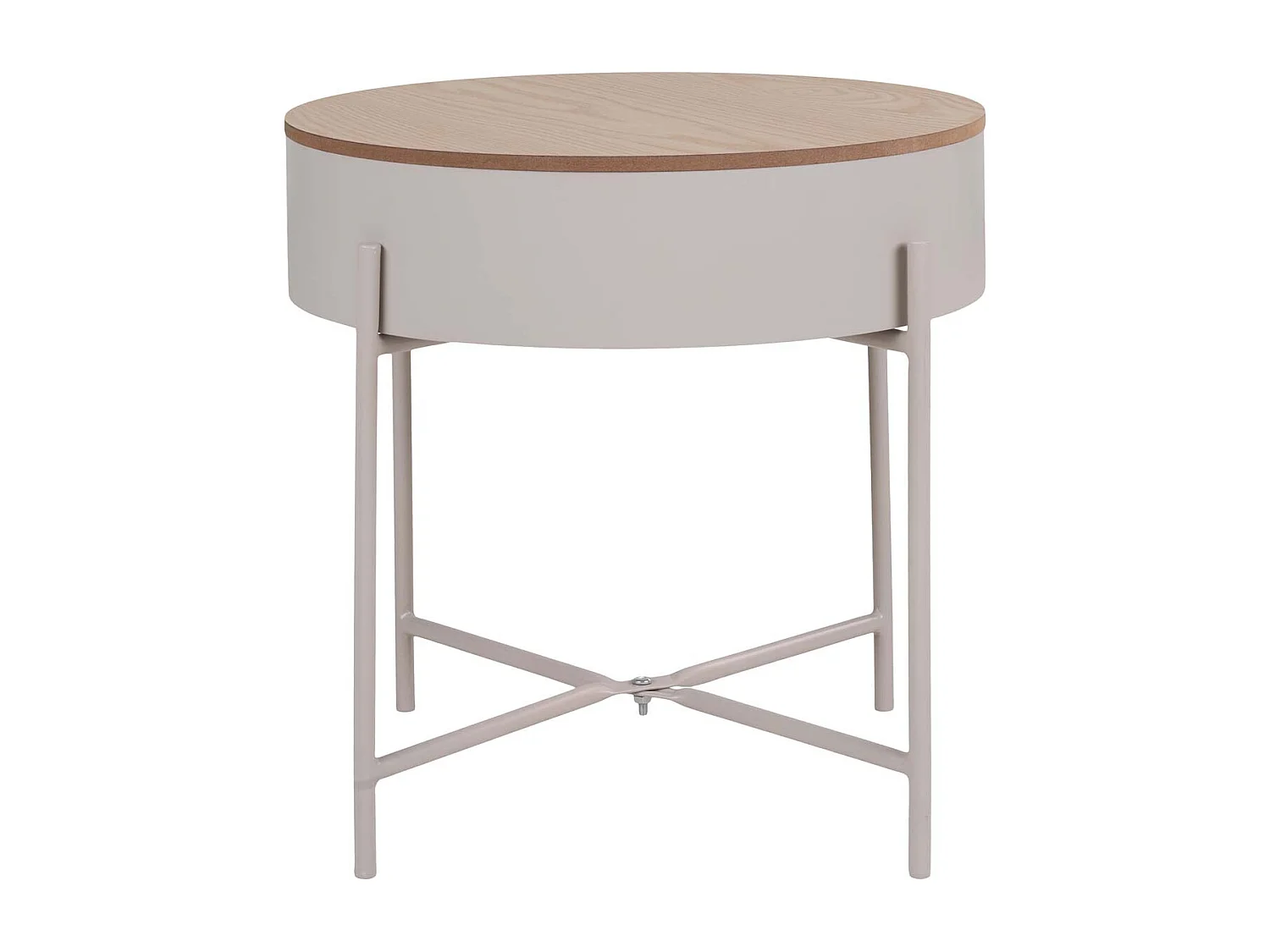 Sisco Couchtisch , Ecktisch Ø40cm beige, grau.
