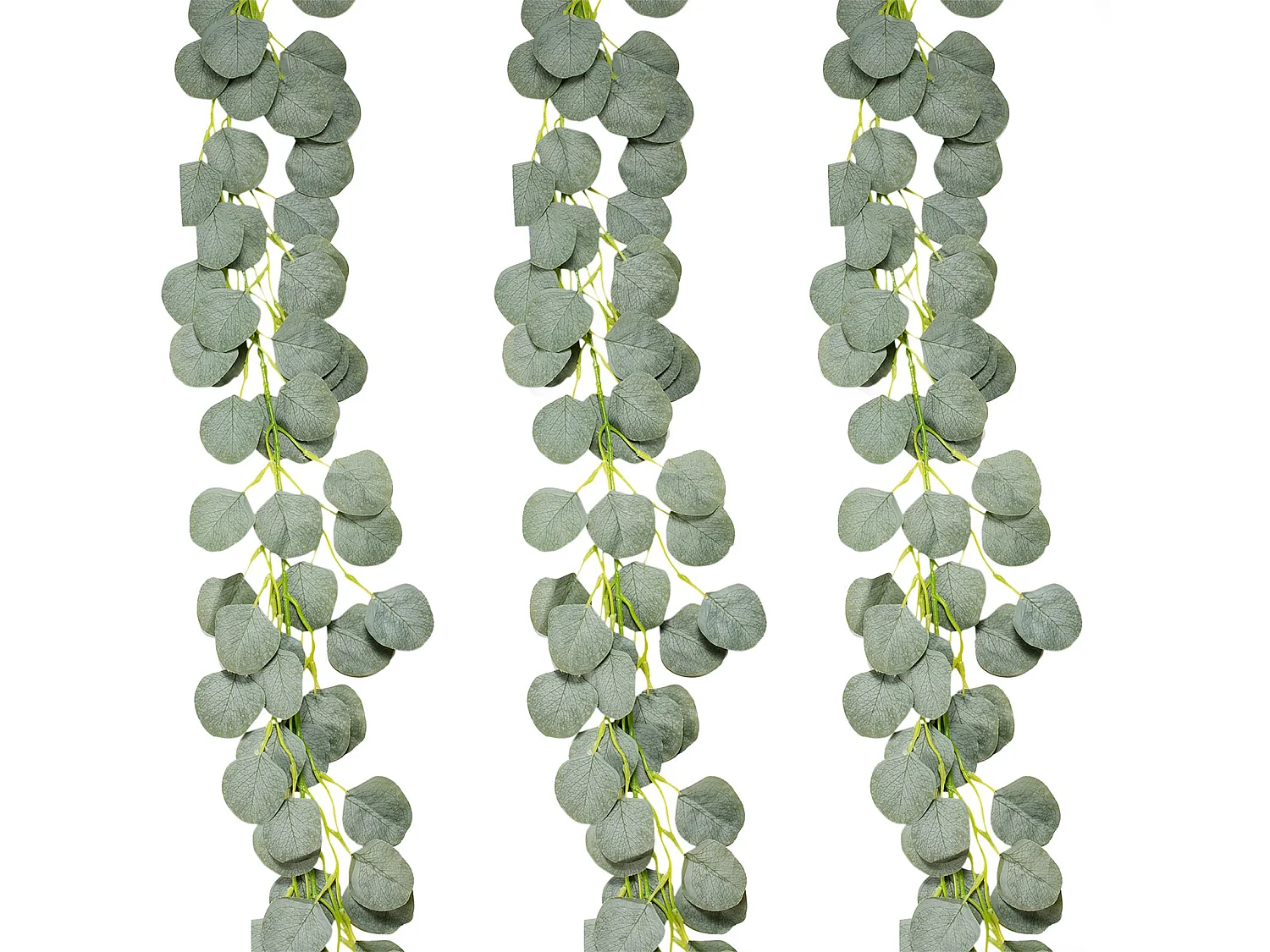 Guirlande EUKALYPTUS feuilles d'eucalyptus artificielles, fil métallique flexible