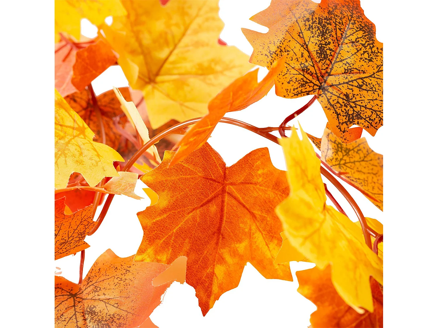 Guirlande décoration automne HERBST feuilles d'érable artificielles, fil métallique flexible