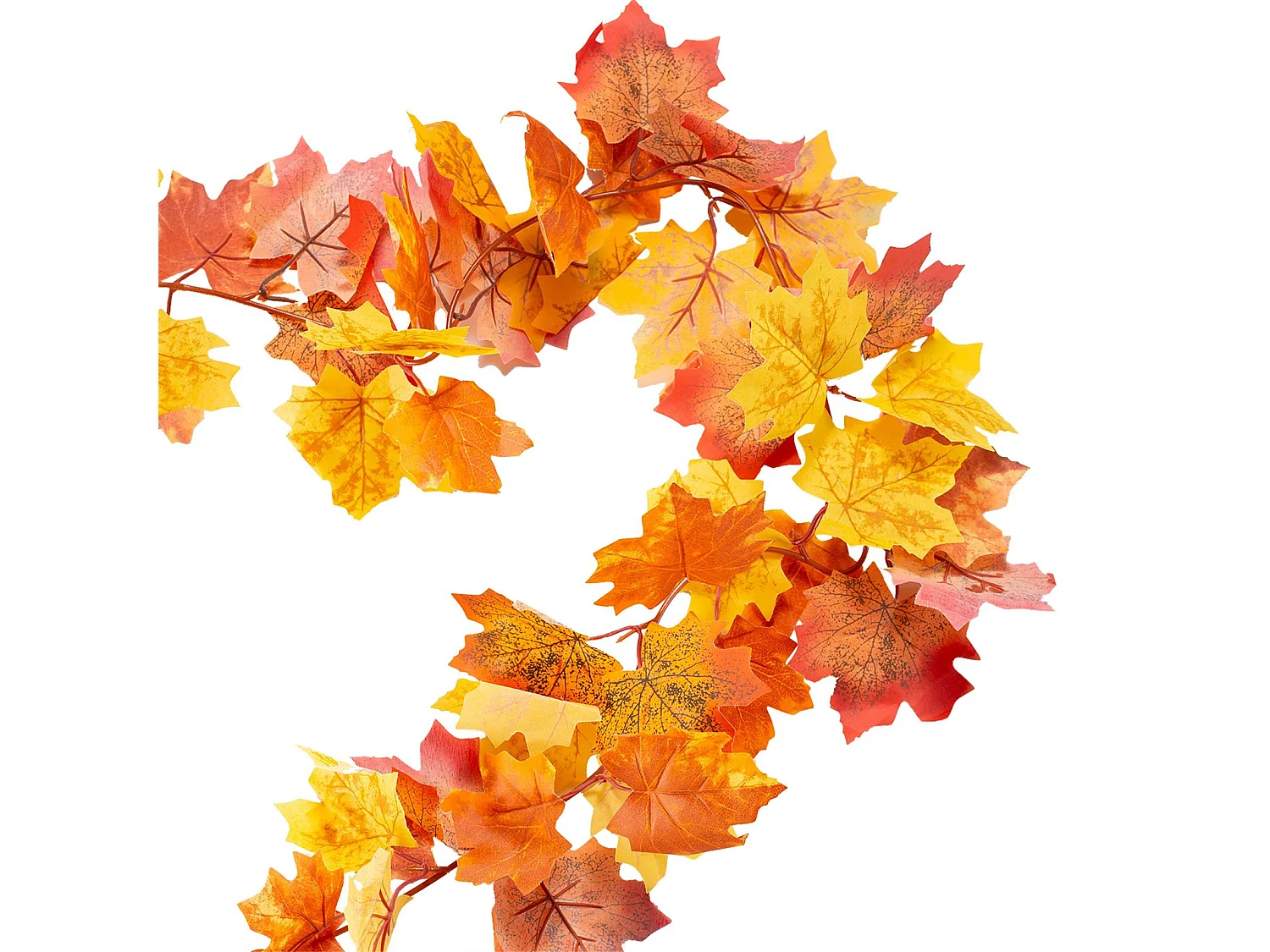 Guirlande décoration automne HERBST feuilles d'érable artificielles, fil métallique flexible