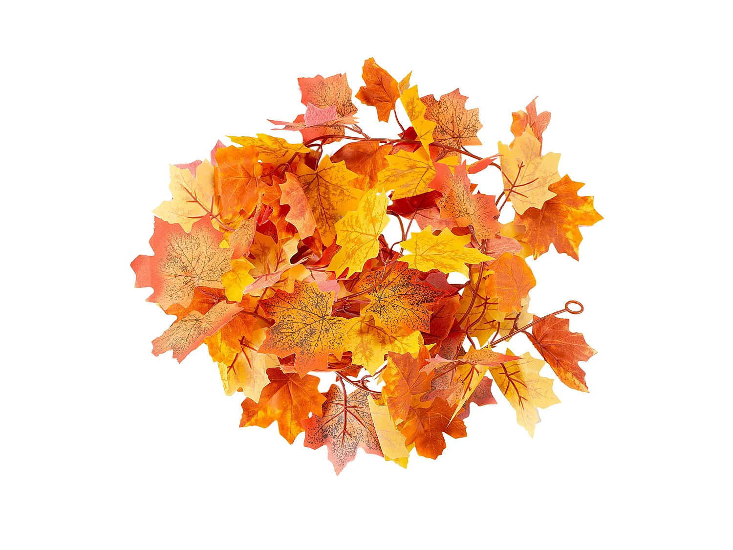 Guirlande décoration automne HERBST feuilles d'érable artificielles, fil métallique flexible