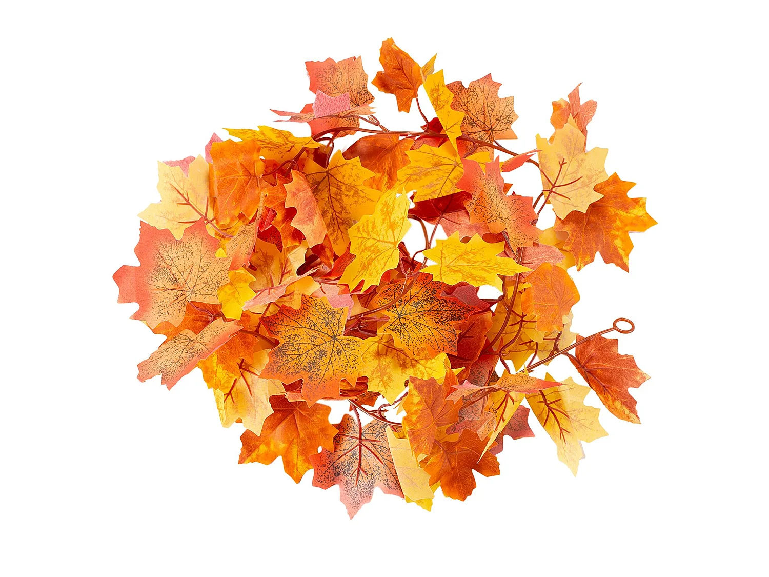 Guirlande décoration automne HERBST feuilles d'érable artificielles, fil métallique flexible