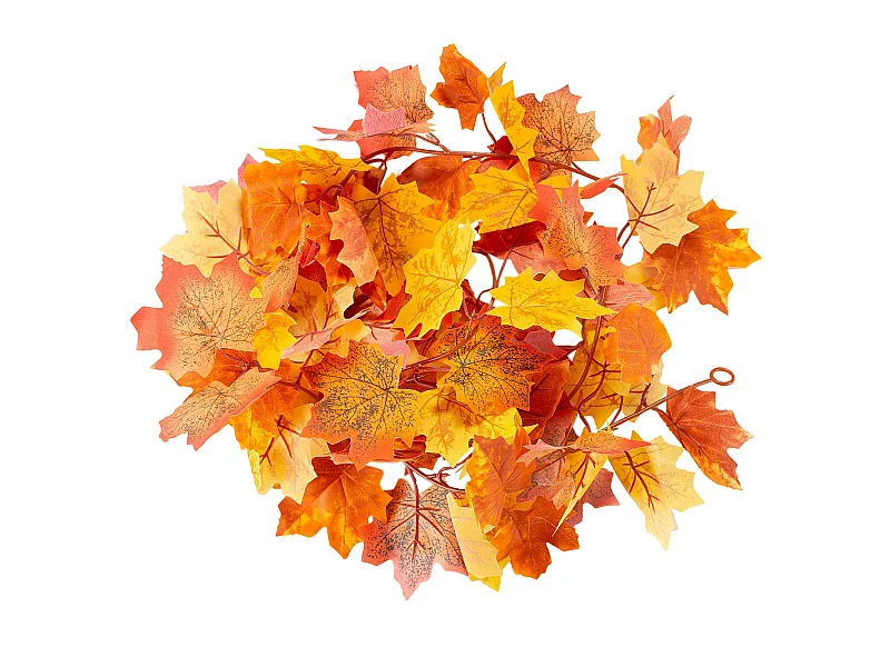 Guirlande décoration automne HERBST feuilles d'érable artificielles, fil métallique flexible