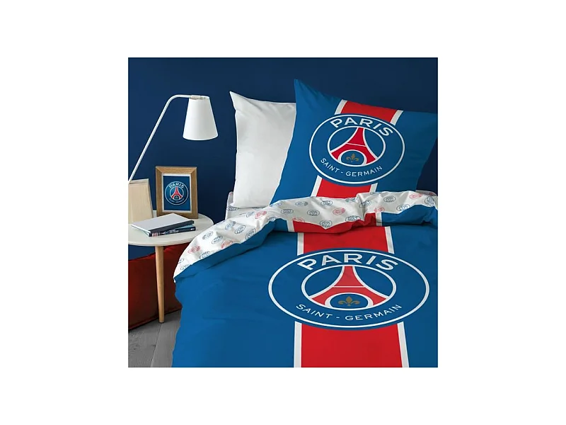 Parure de couette PSG Classic - 140 x 200 cm - 100% coton 57 fils