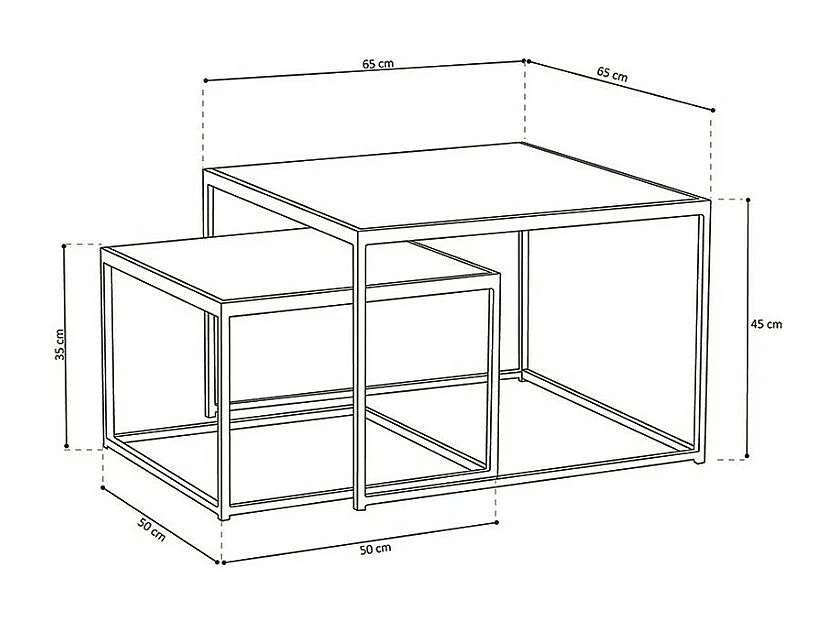 Vierkante zwarte houten salontafel uit de QUEEN collectie. Meubel in industriële stijl.