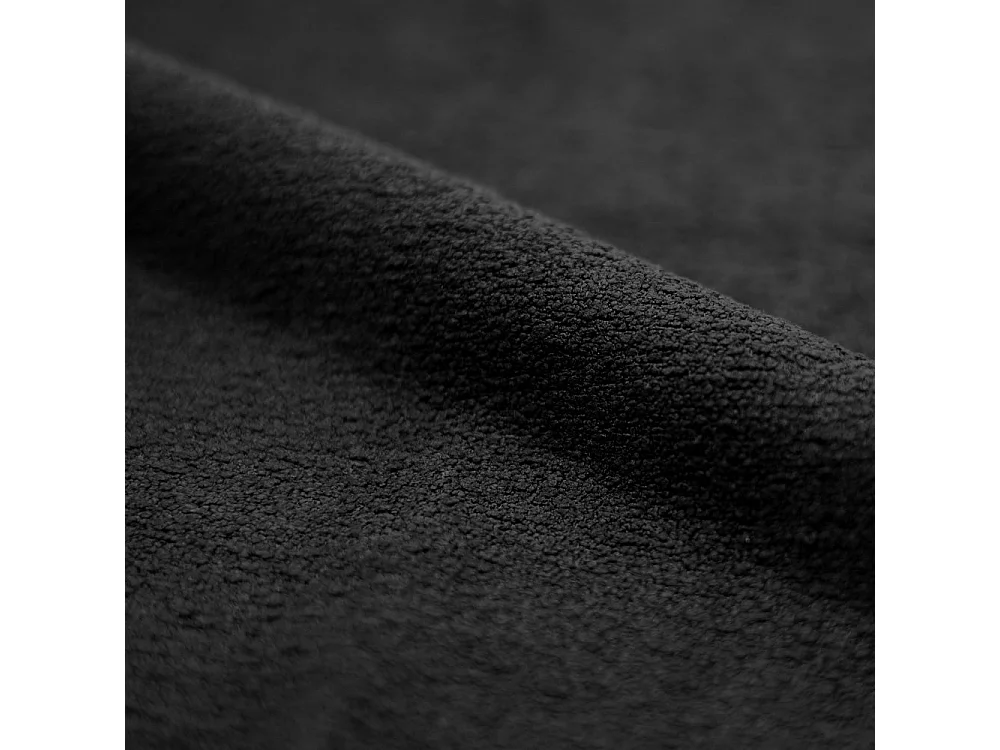 Lot de 2 chaises en tissu bouclé noir et pieds en métal - Groom