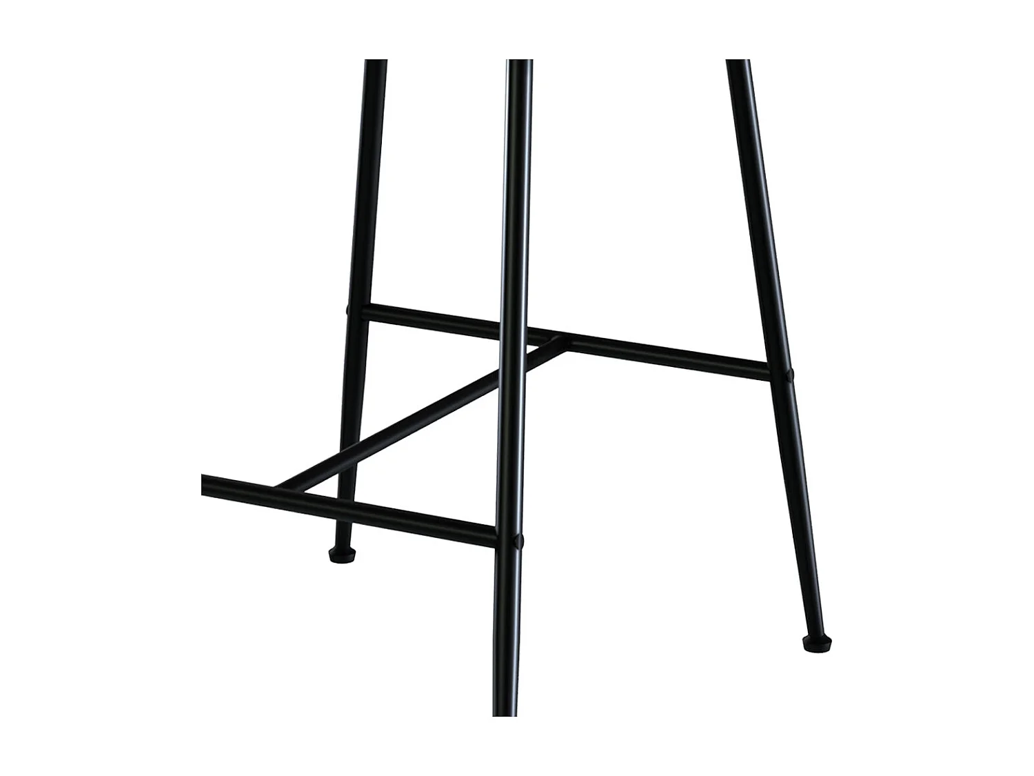 Set di 2 sedie per isola centrale in tessuto riccio nero 66 cm - Groom