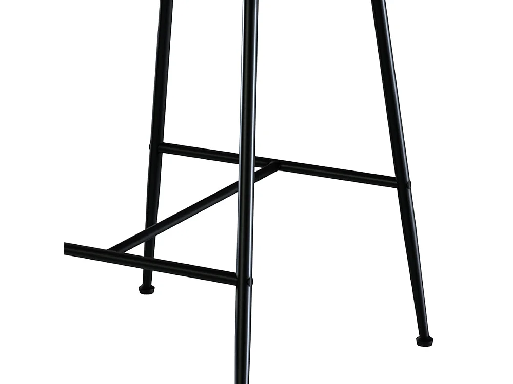 Set di 2 sedie per isola centrale in tessuto riccio nero 66 cm - Groom