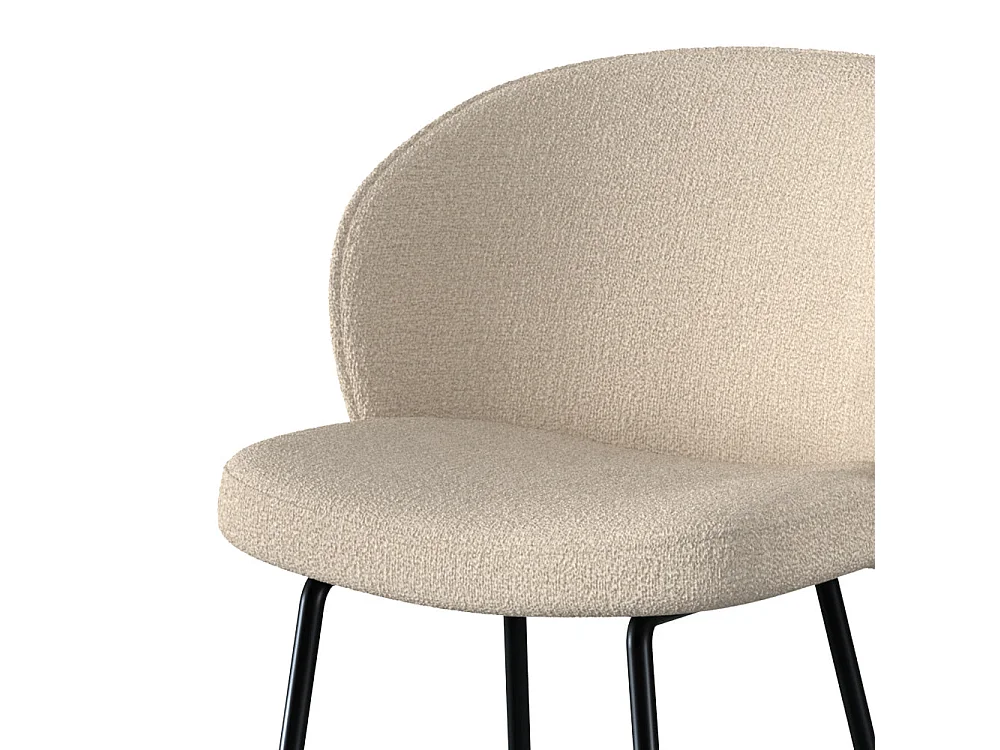 Set di 2 sedie per isola centrale in tessuto beige 66 cm - Groom