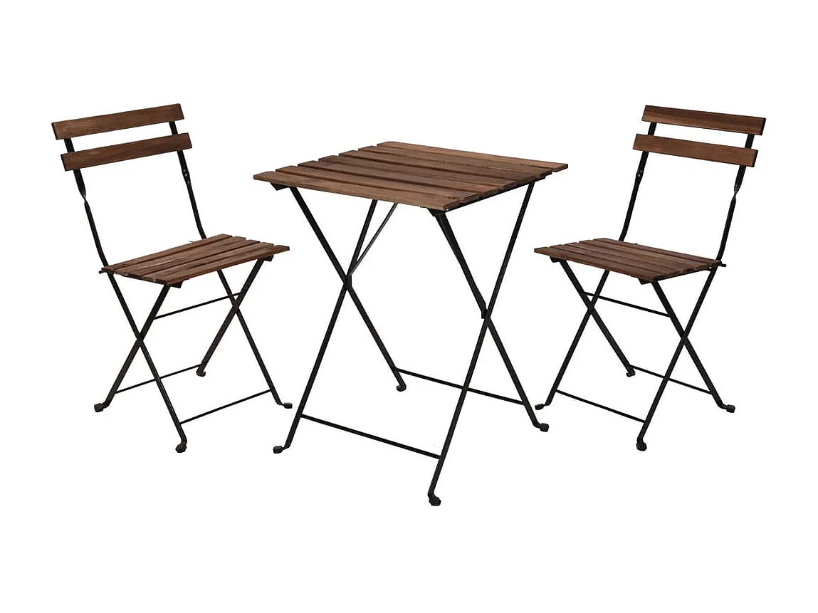 Ensemble de bistro 3 pcs Noir