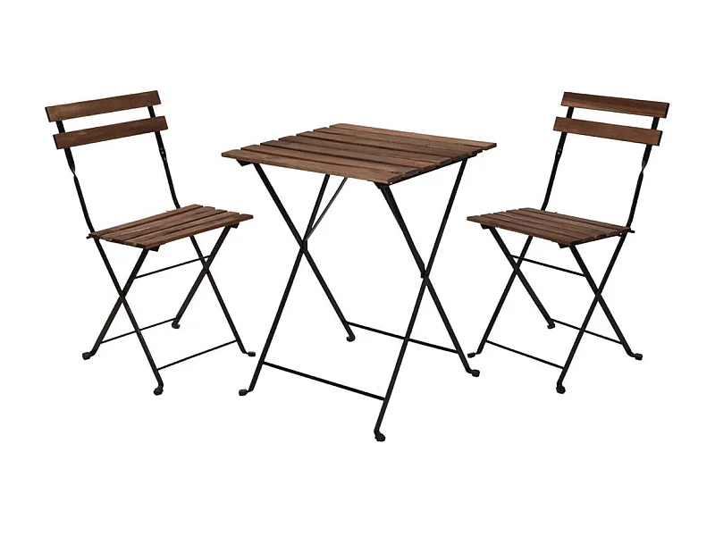 Bistro-Set 3-tlg. Schwarz