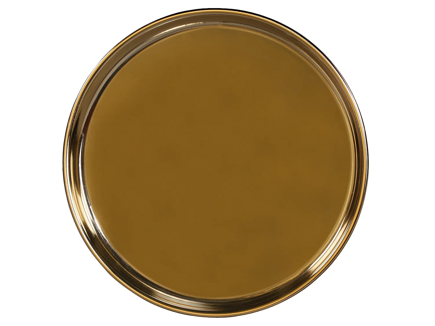 Mesa auxiliar color negro mate con bandeja dorada de metal moderna Ø 50 x 50 cm