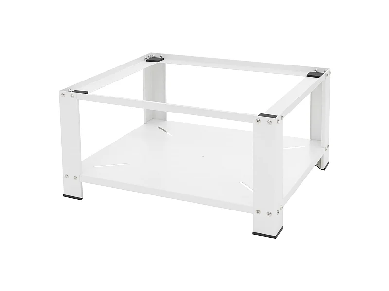 Socle pour machine à laver en acier blanc accessoire avec étagère ML-Design