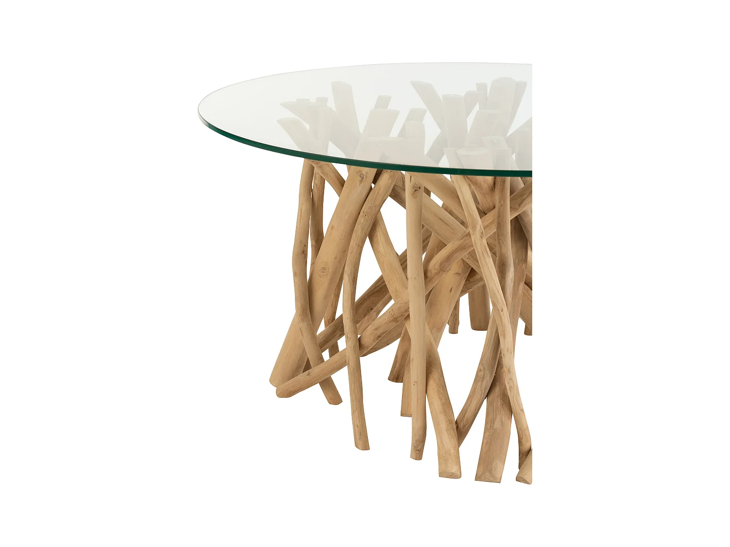 Table Basse en Teck "Driftwood" 63cm Naturel