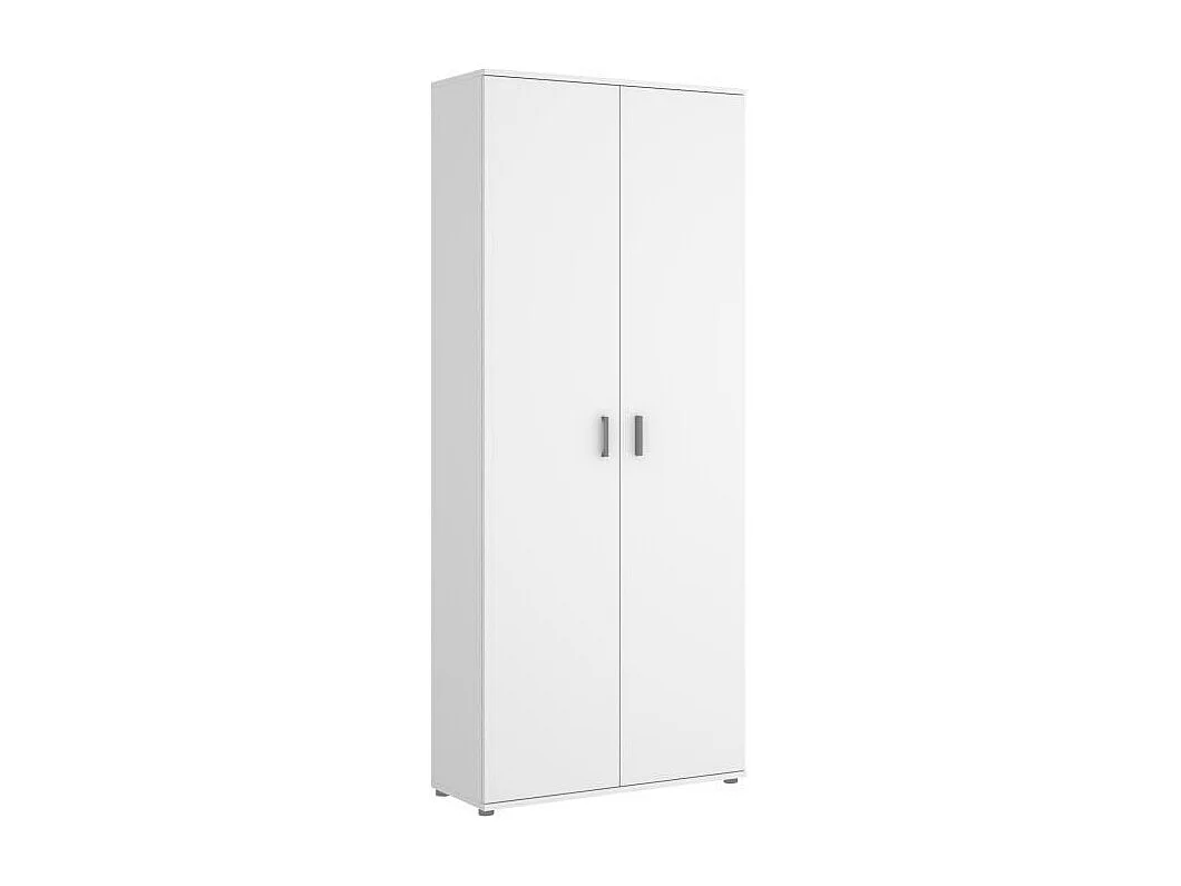 Armário de lavanderia branco FIT com 2 portas, 3 prateleiras e suporte adicional
