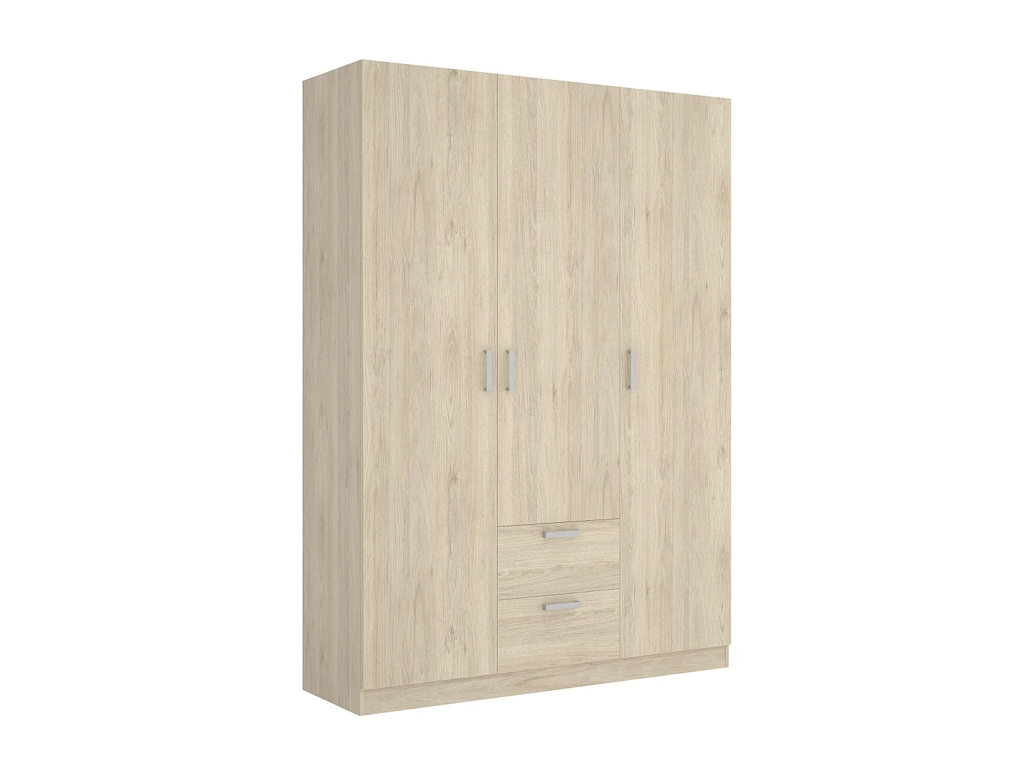 Armario Maxi 3 puertas y 2 cajones Roble Natural
