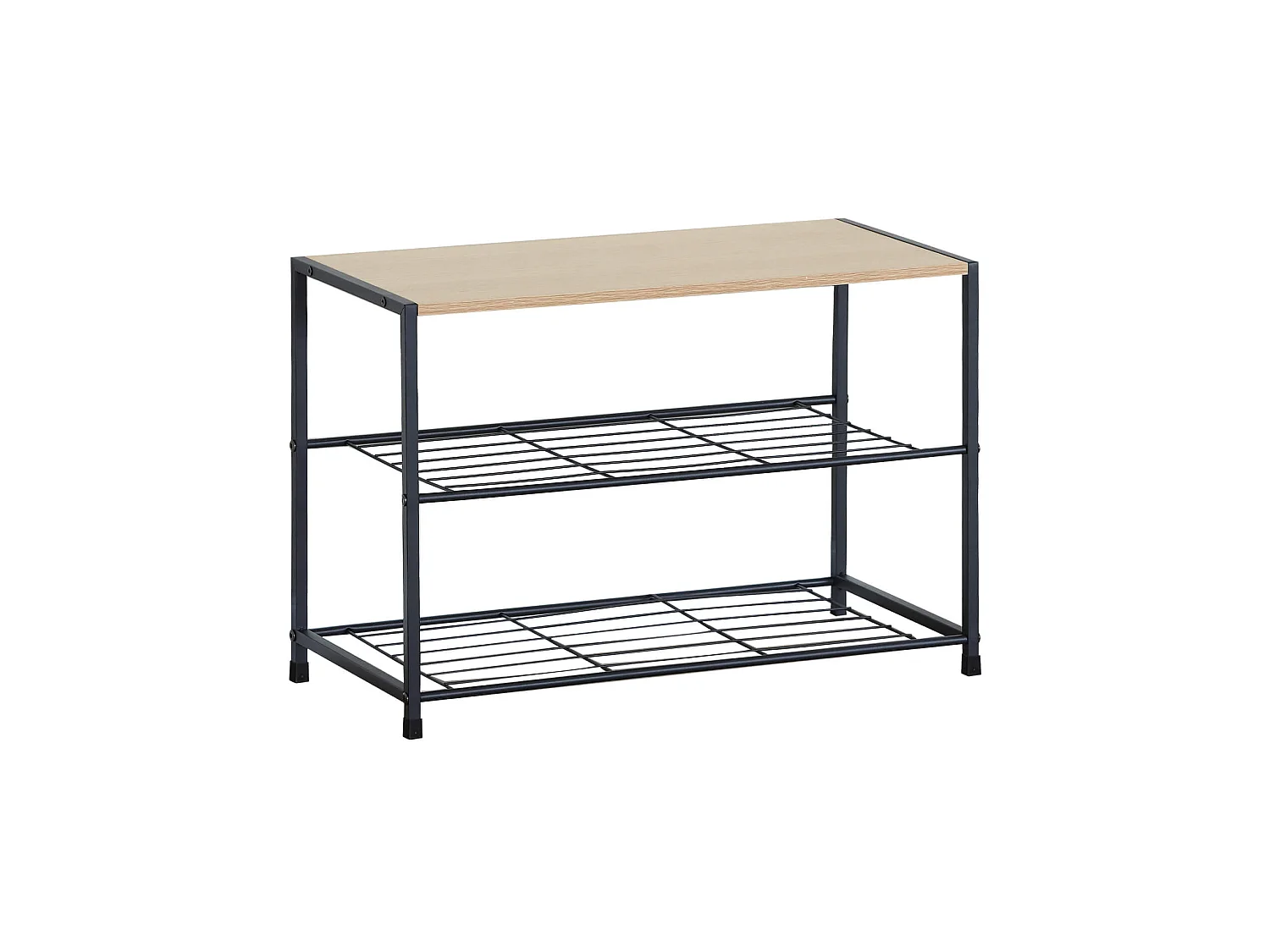 Scarpiera da Ingresso Organizer per Scarpe in Metallo con 3 Ripiani