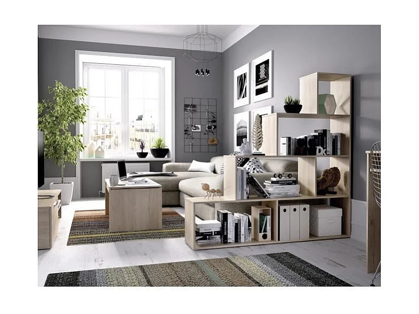 Estantería Ten 6 compartimentos natural 145x145x29 cm