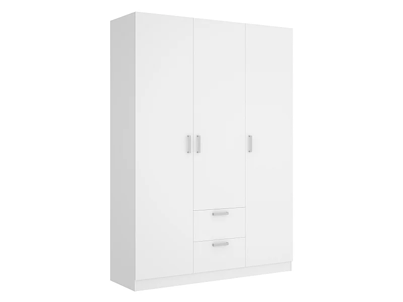 Armario Maxi 3 puertas+2 cajones blanco 215x150x52 cm