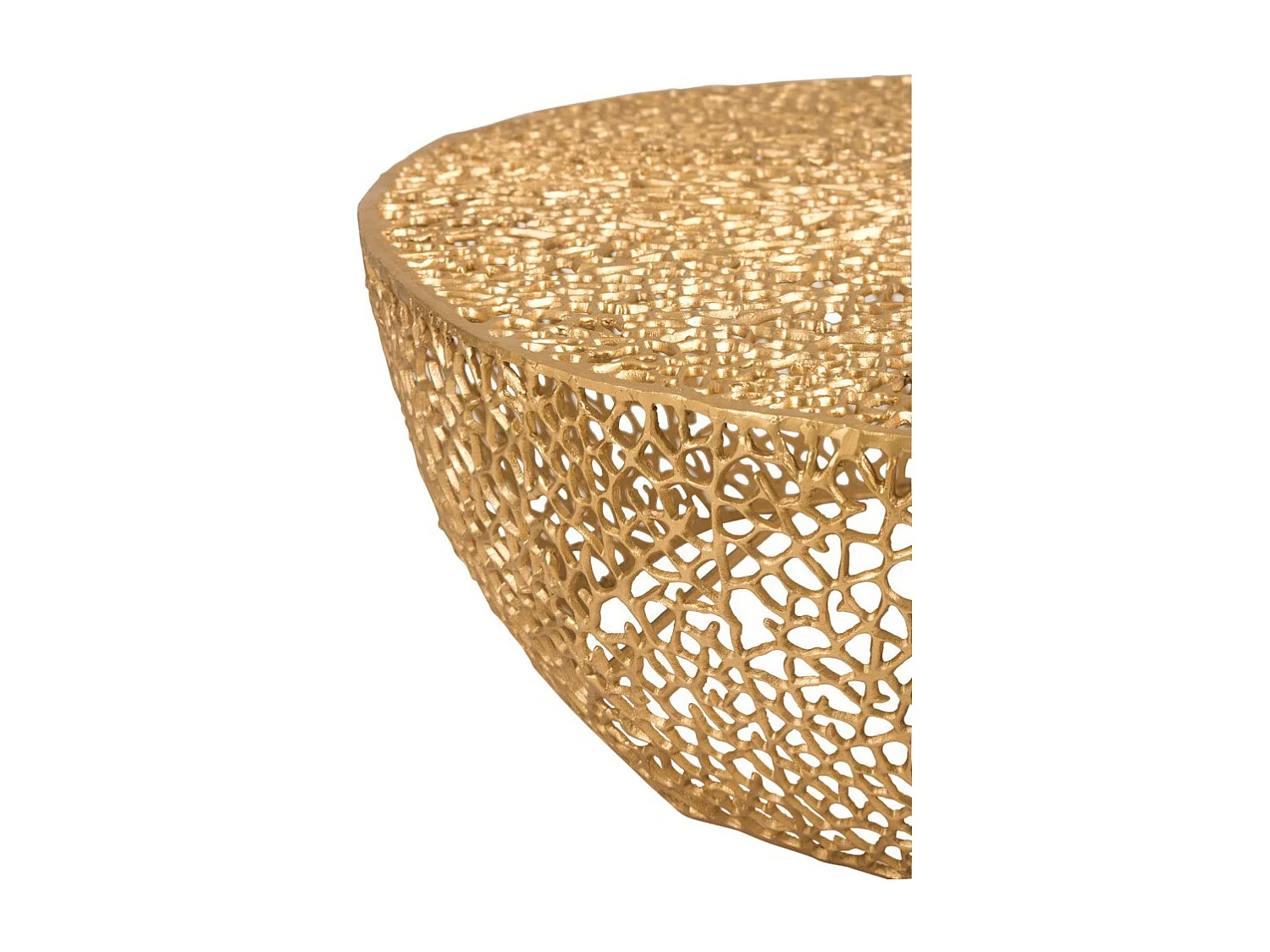 Mesa de centro redonda de metal dorado GeeraL 115 cm