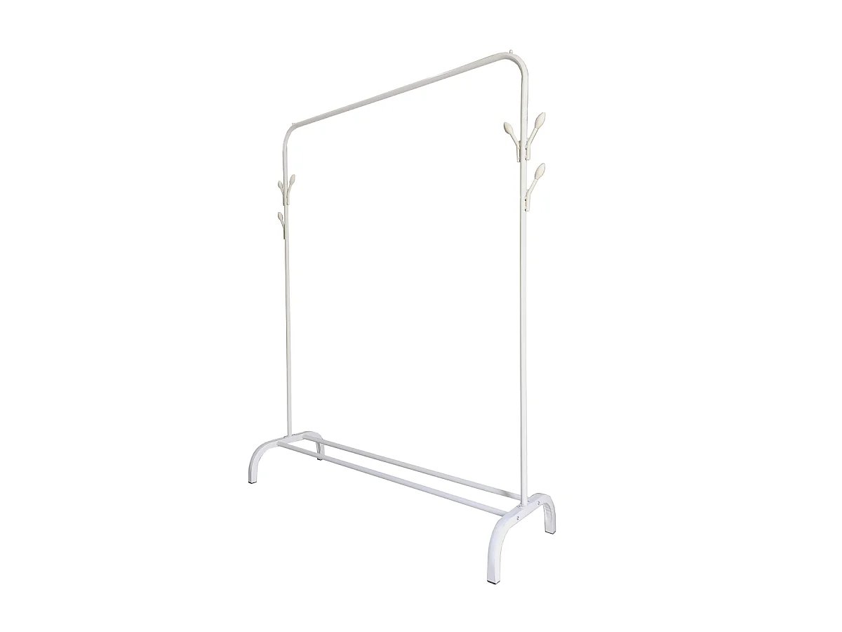 Stender Appendiabiti in Metallo 6 Grucce 150x110x40 Bianco Nyana Home