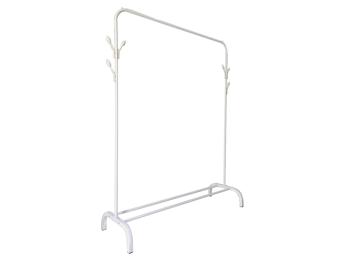 Stender Appendiabiti in Metallo 6 Grucce 150x110x40 Bianco Nyana Home