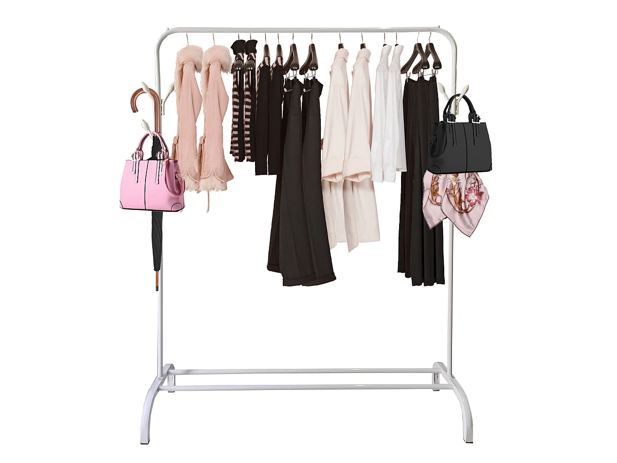 Stender Appendiabiti in Metallo 6 Grucce 150x110x40 Bianco Nyana Home