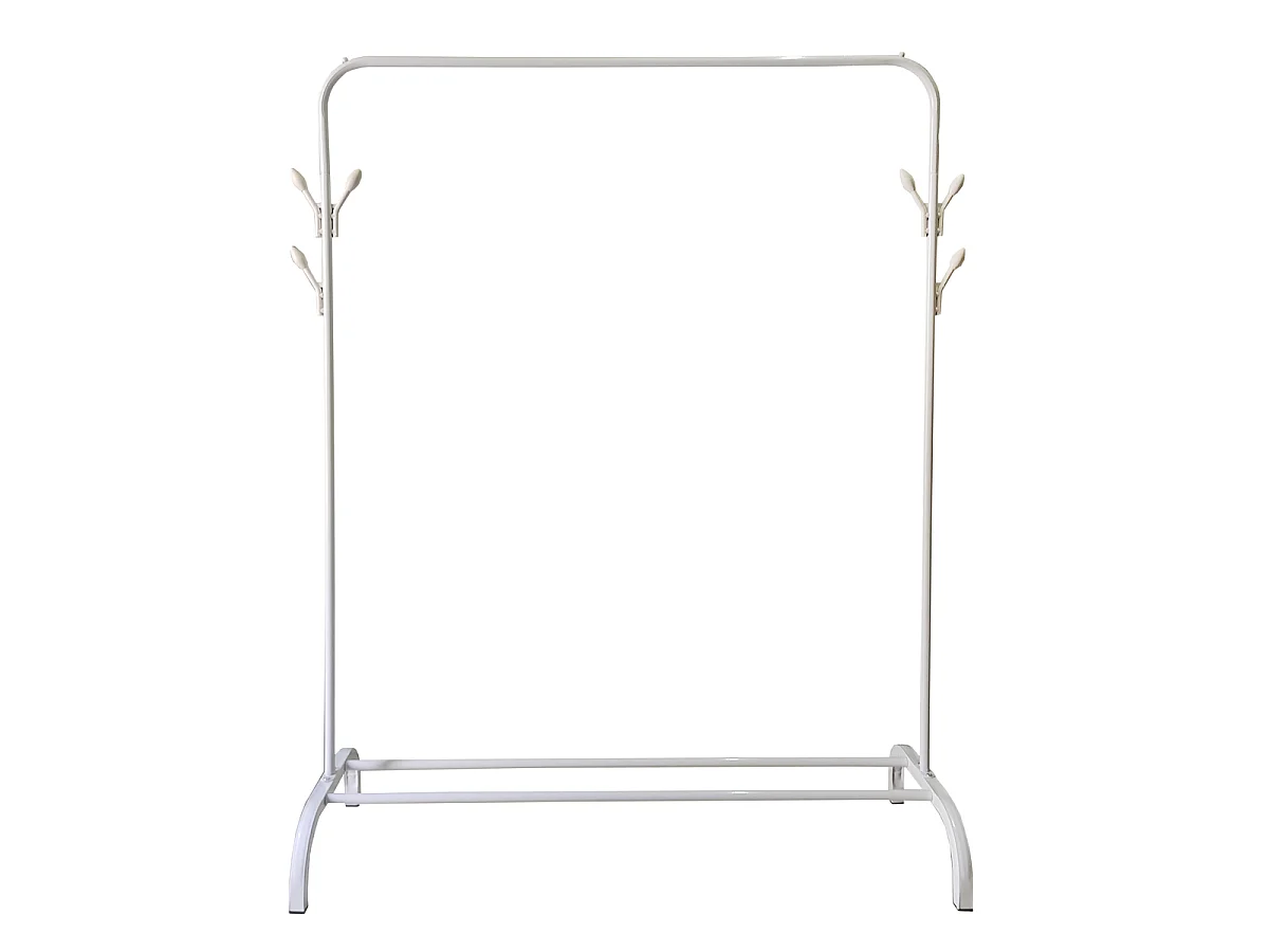 Stender Appendiabiti in Metallo 6 Grucce 150x110x40 Bianco Nyana Home