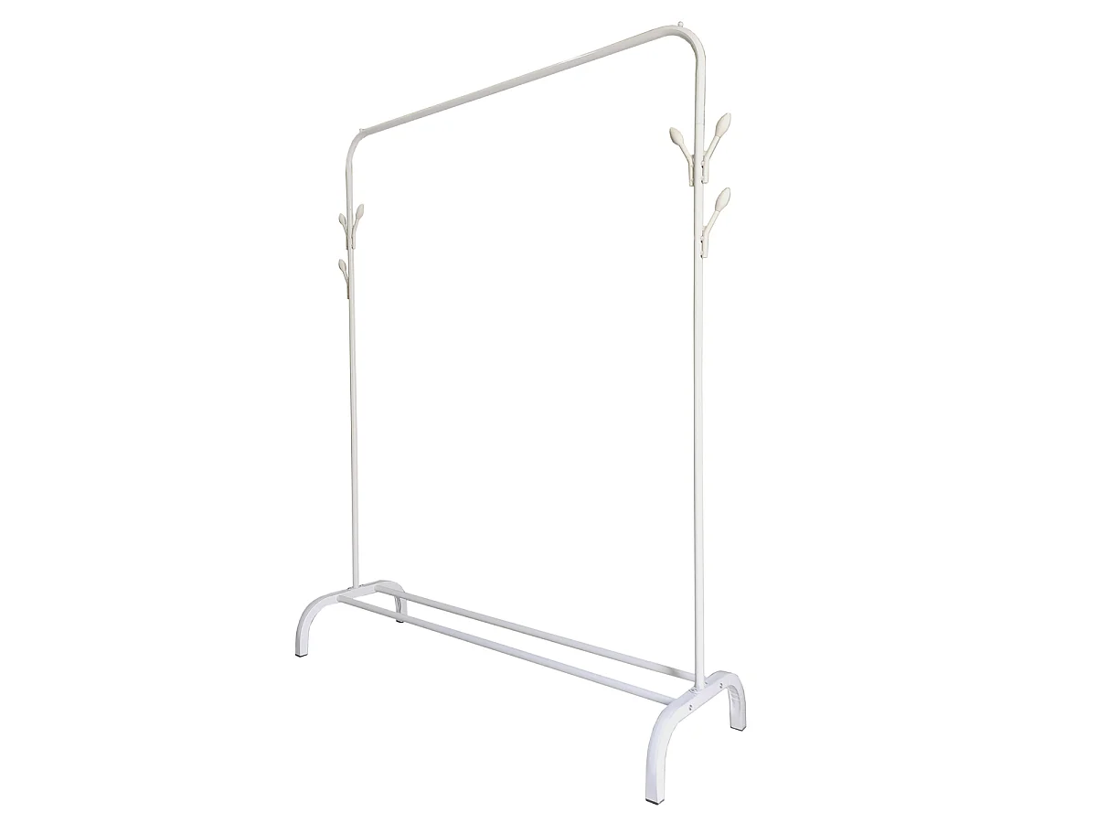 Stender Appendiabiti in Metallo 6 Grucce 150x110x40 Bianco Nyana Home