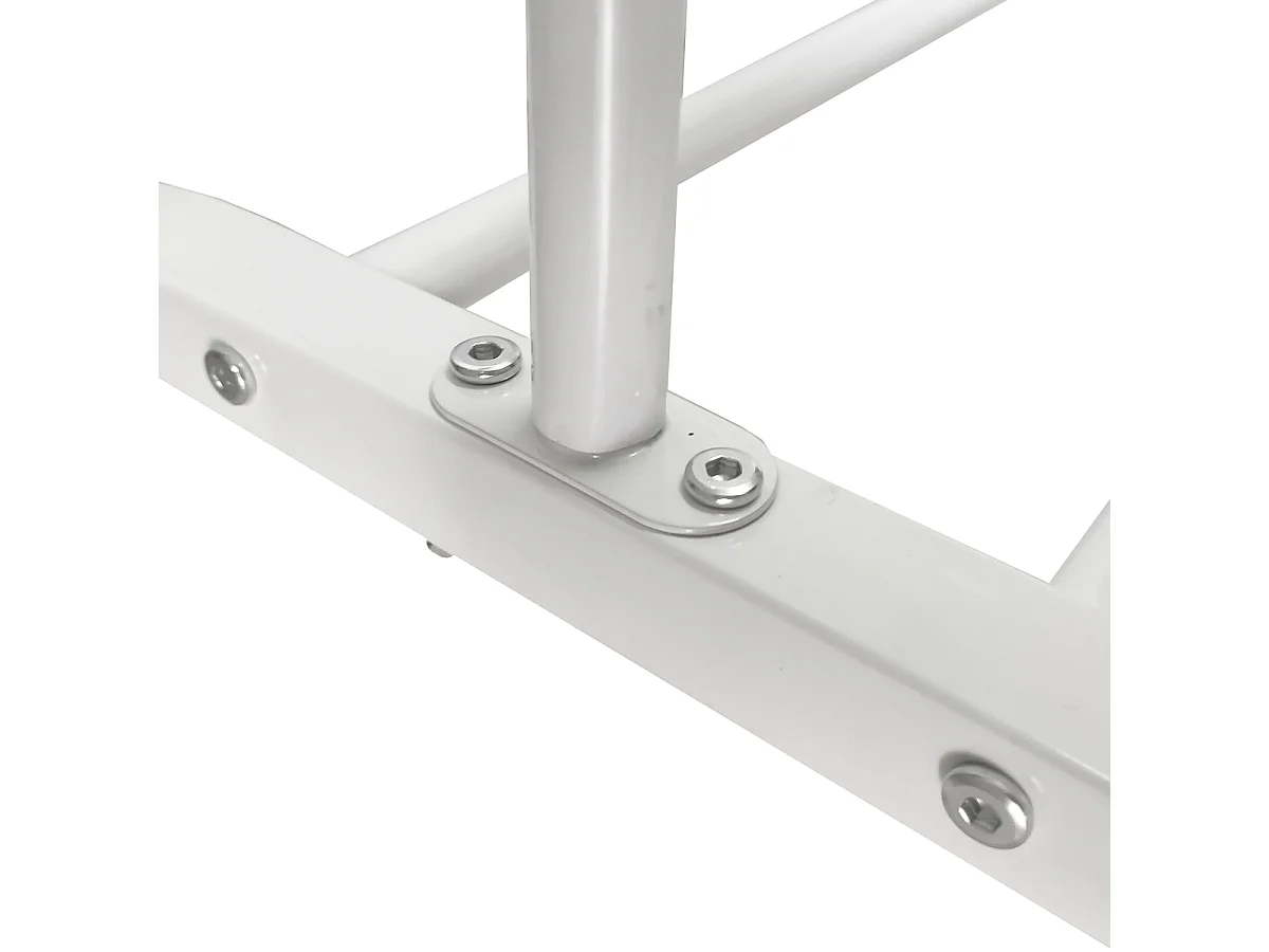 Stender Appendiabiti in Metallo 6 Grucce 150x110x40 Bianco Nyana Home