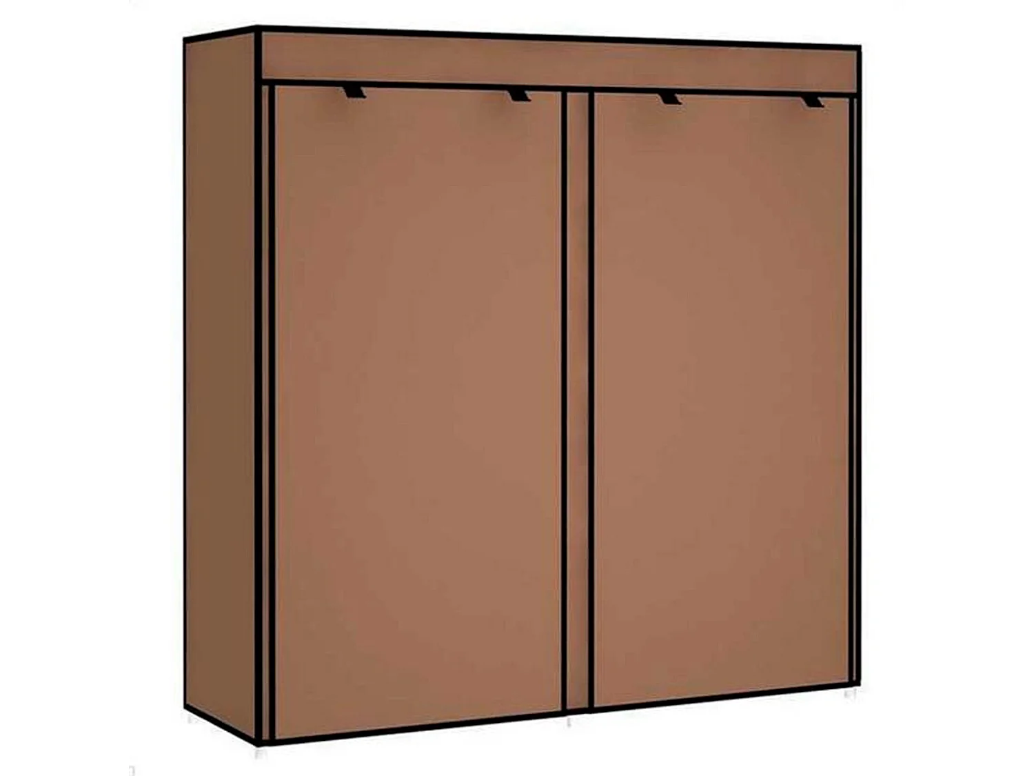 Armadio Scarpiera in tessuto per stivali e escarpe con anta con cerniera 110x120x30 cm (Marrone)