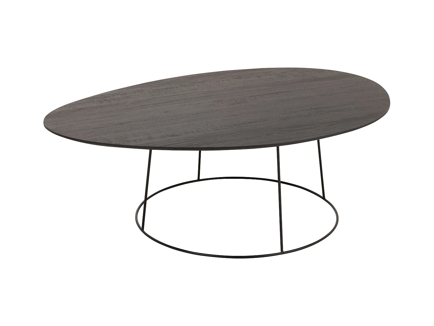 Table Basse Design "Mesla" 121cm Marron Foncé