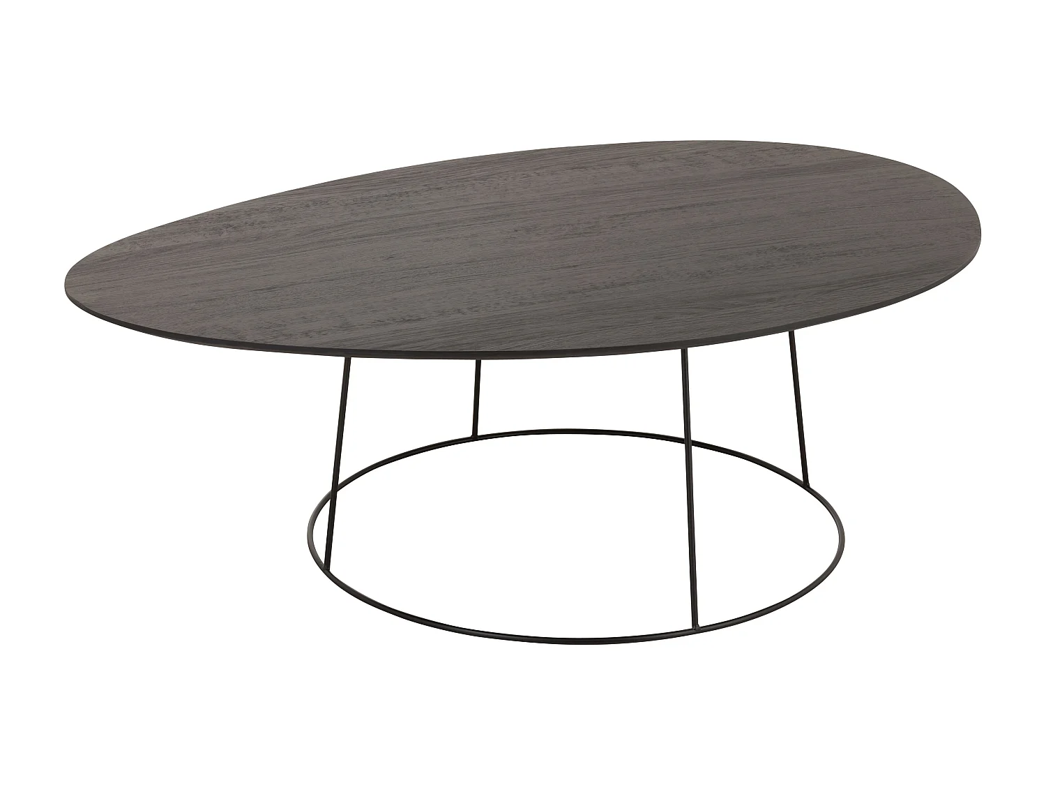 Table Basse Design "Mesla" 121cm Marron Foncé