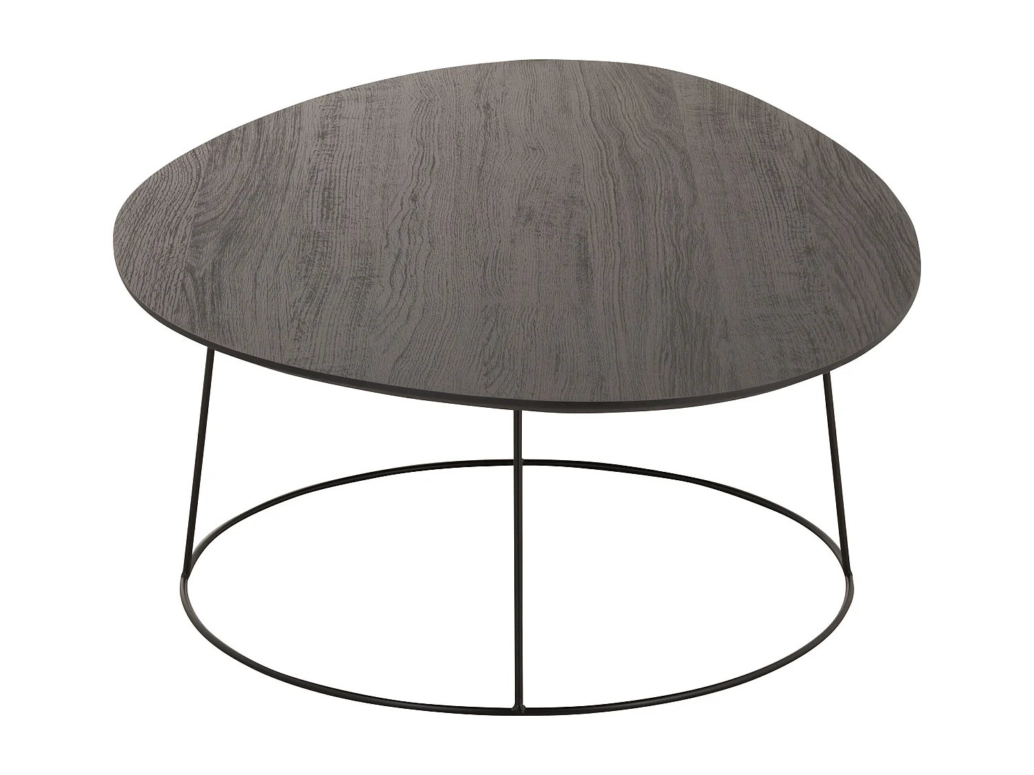 Table Basse Design "Mesla" 121cm Marron Foncé