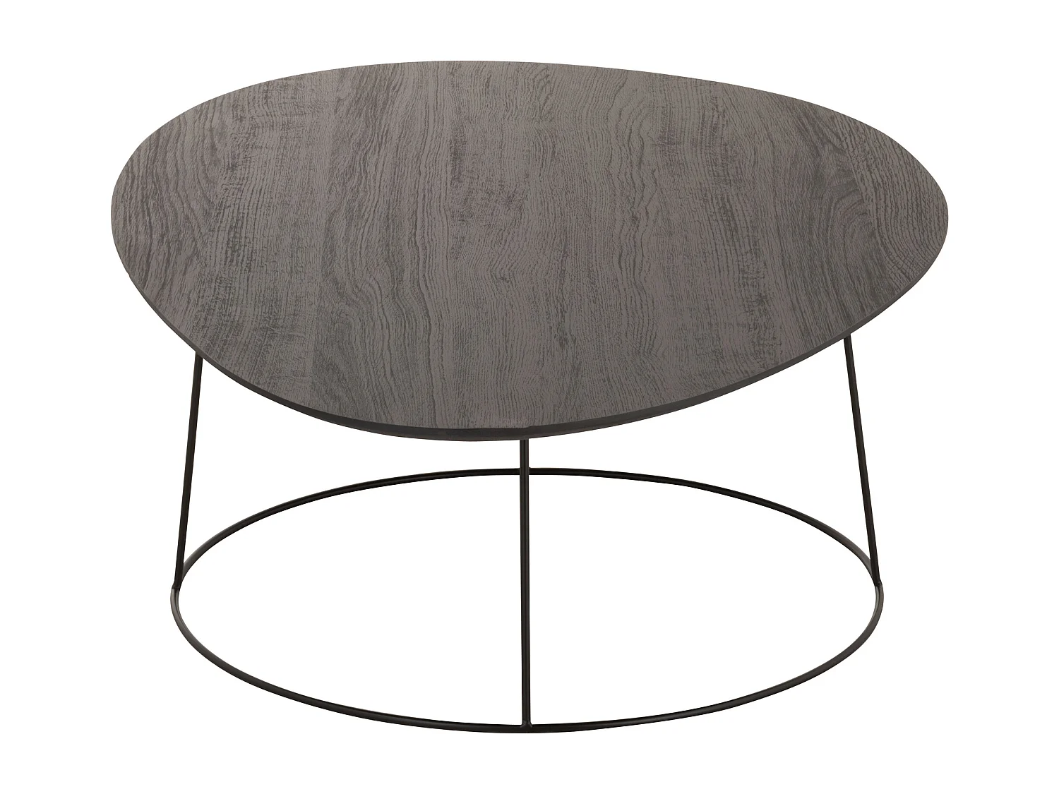 Table Basse Design "Mesla" 121cm Marron Foncé