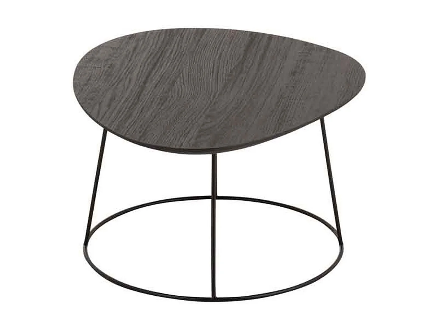 Table Basse Design "Mesla" 121cm Marron Foncé