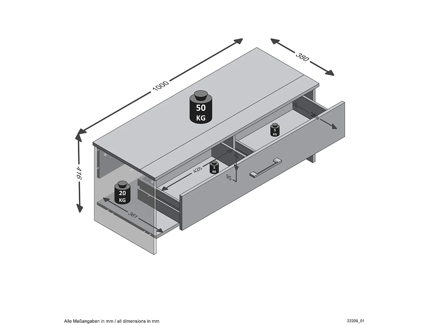 Meuble à chaussures avec tiroir et niches coloris chêne sable et lava - MC13060