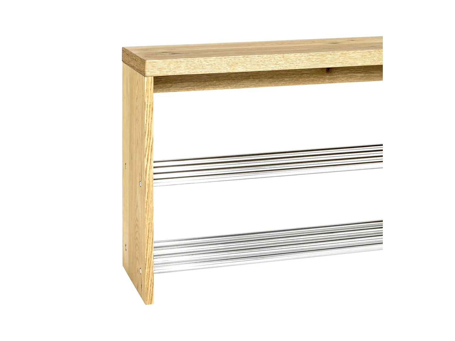 Meuble à chaussures avec banc en bois imitation chêne - MC15038