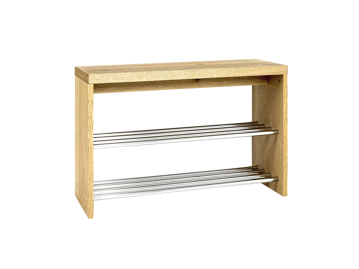 Meuble à chaussures avec banc en bois imitation chêne - MC15038