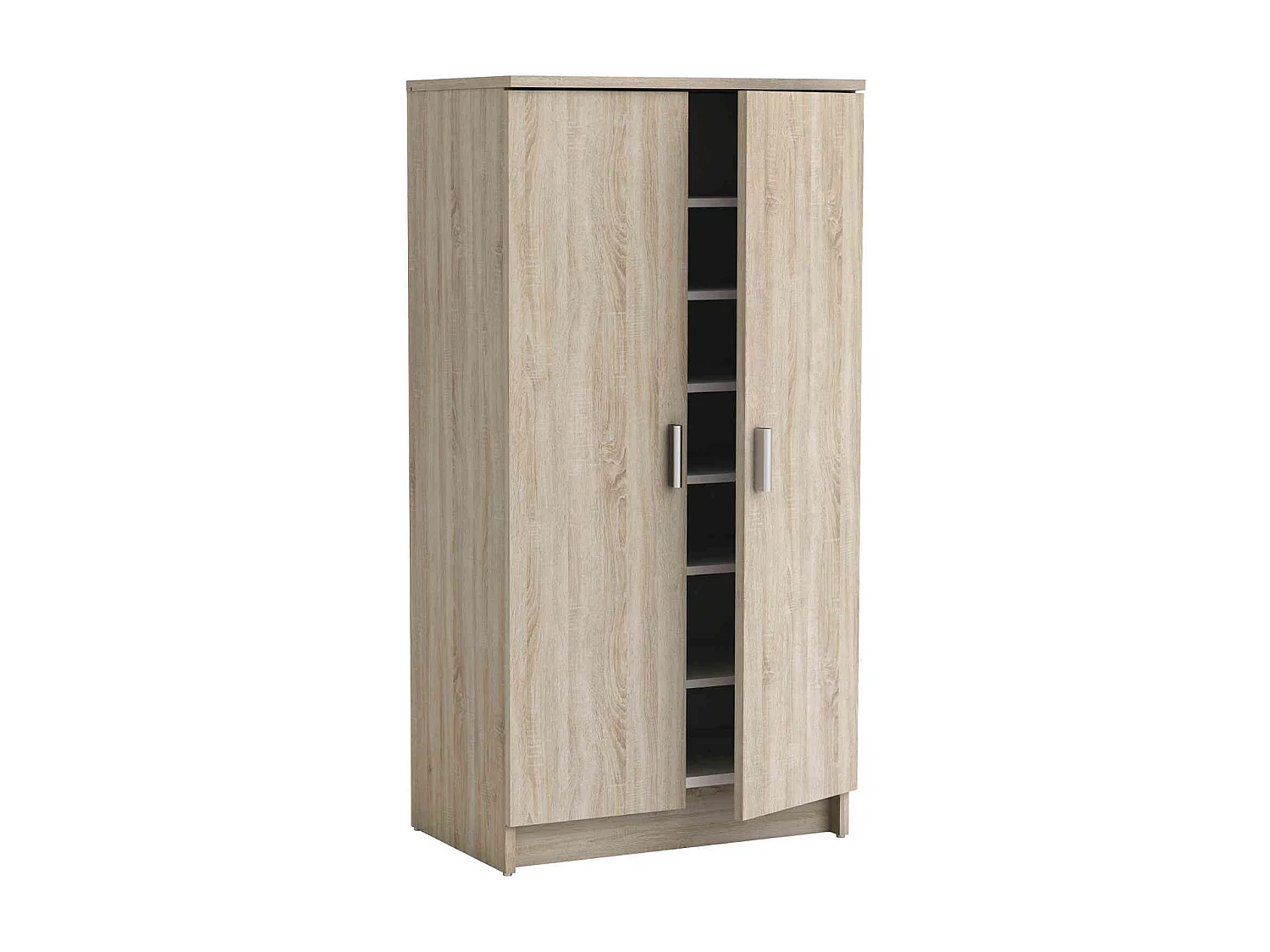 Meuble chaussures imitation chêne brossé 21 paires